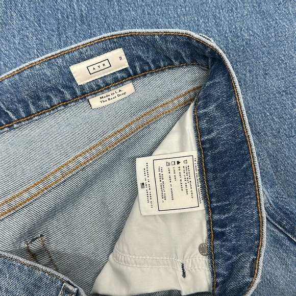 AYR The Beat Drop Jeans Denim Jean Barrel Leg Stretch Blue Love Struck Size 32 - Picture 4 of 13